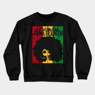 Celebrate Juneteenth Retro African Colors Womens Gift Crewneck Sweatshirt